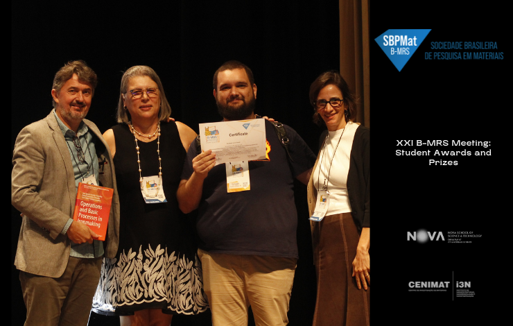 Maykel dos Santos Klem premiado no XXI B-MRS Meeting: Student Awards and Prizes