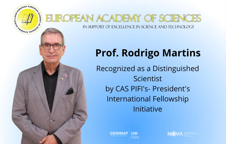 Rodrigo Martins recognized as a Distinguished Scientist
