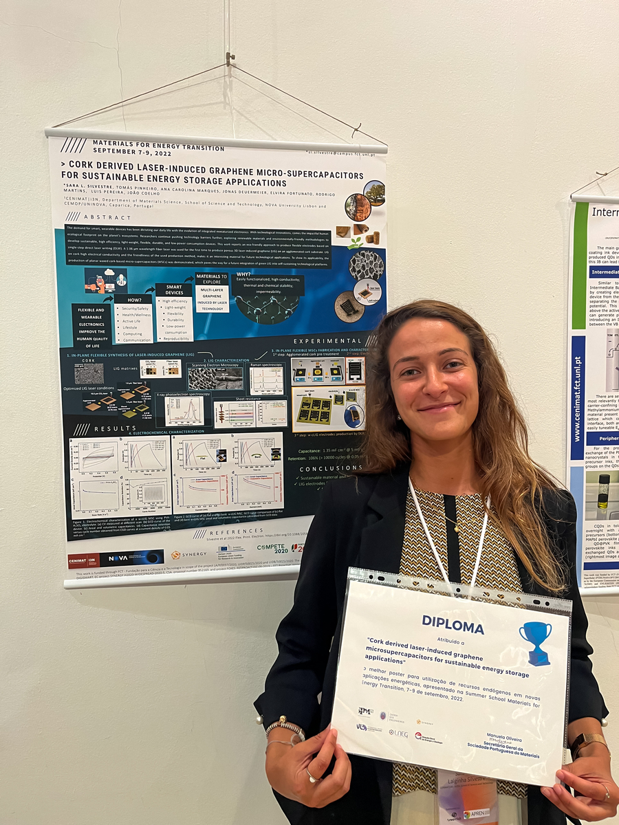 Sara Silvestre vence Best Poster Award - Summer School Materials for Energy Transition