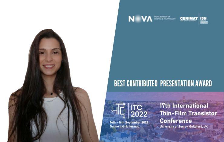 Maria Pereira vence ITC 2022 - Best Contributed Presentation Award