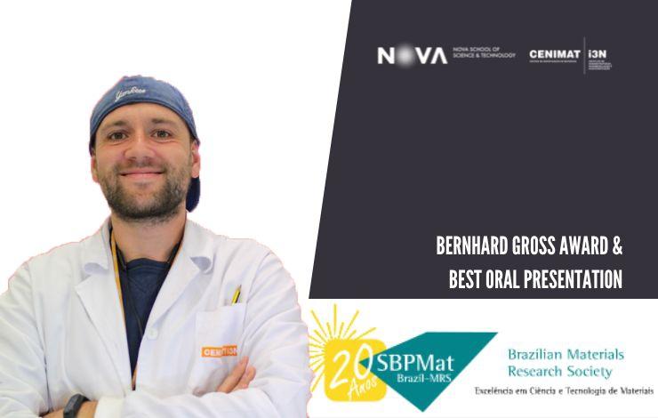 Tomás Pinheiro vence 2 prémios no XX Brazil MRS Meeting 2022