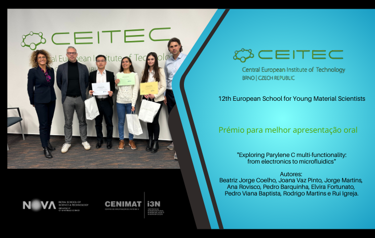 European School for Young Materials Scientists - Prémio melhor apresentação oral