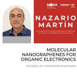 Professor Nazario Martín | July 10, 12h | «Molecular Nanographenes for Organic Electronics»