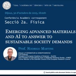 Admission Lecture at the Royal Academy of Sciences and Arts of Barcelona: Professor Rodrigo Martins delivers his inaugural lecture as Corresponding Member